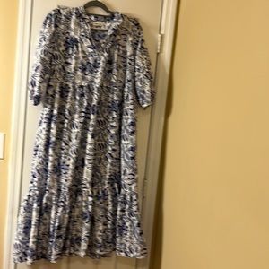 Long summer cotton dress.